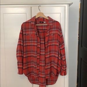 Urban Outfitters Oversized High Low Flannel